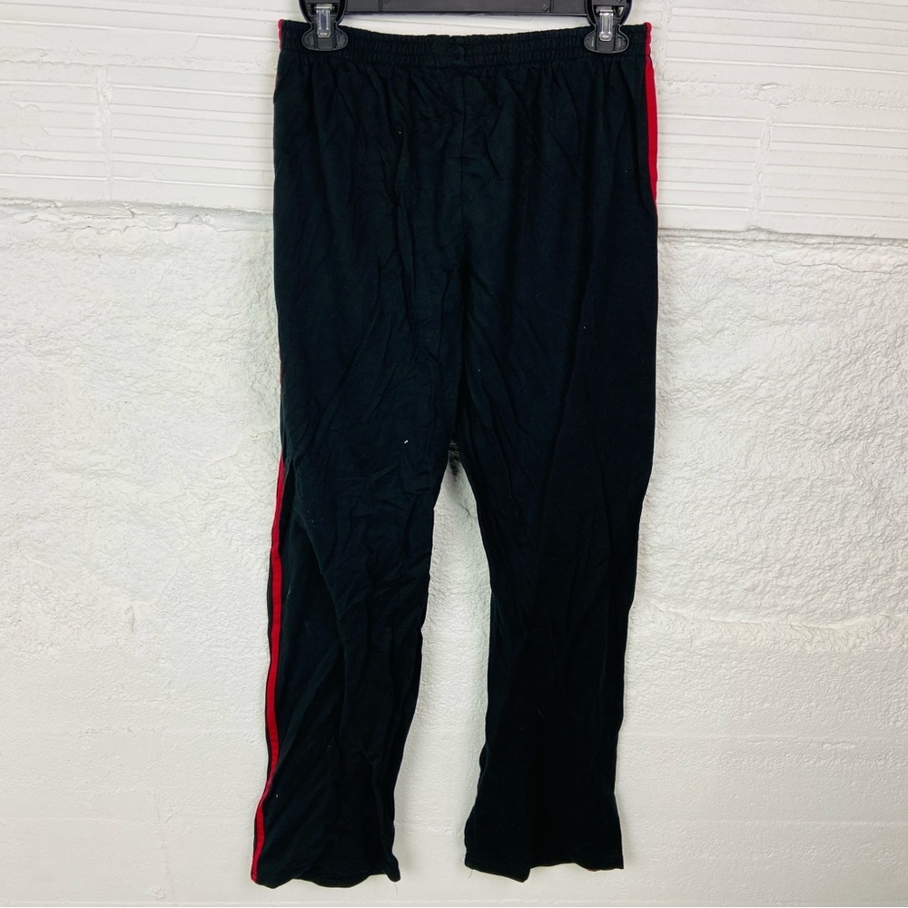 Blue star clothing company lounge Black Pants with Red Stripes size large - Picture 6 of 8